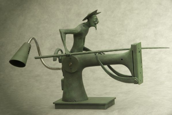 Quichote - forged sculpture - lamp (2011).