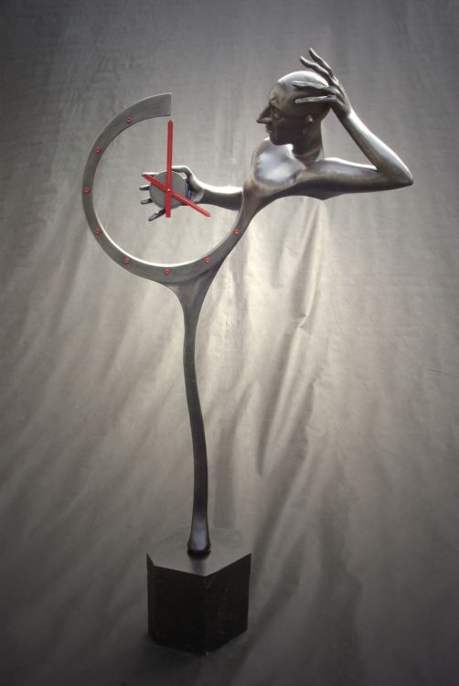 A useful forged sculpture - clocks (2010).
