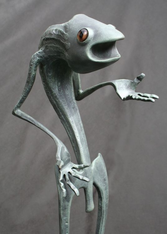 Frogman - forged sculpture
