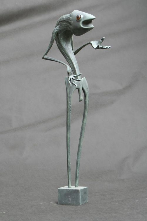 Frogman - forged sculpture