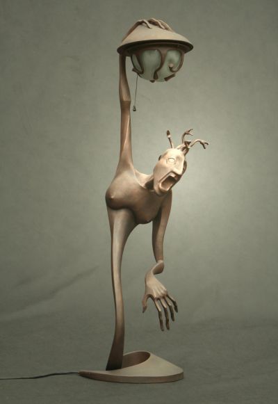 Medusa (2004) - material: metal, blown glass, bronze finishing - height 1.1 m.