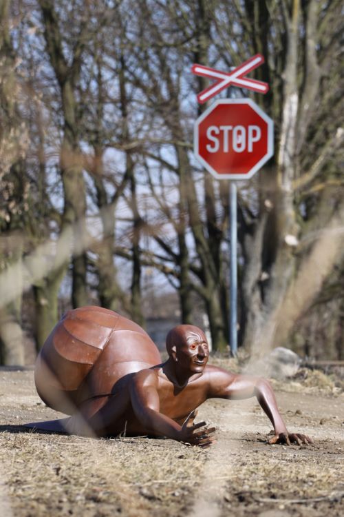 Crawler - forged sculpture - snail.