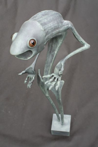 Frogman - forged sculpture