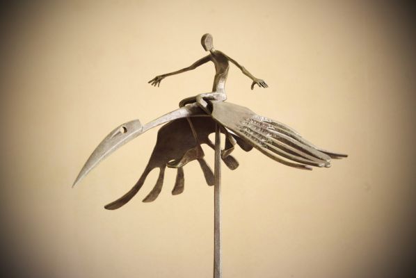 Free Francis - kinetic forged sculpture - model