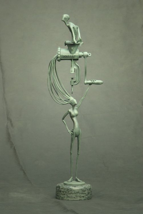 Gender - forged sculptures with figurative motif