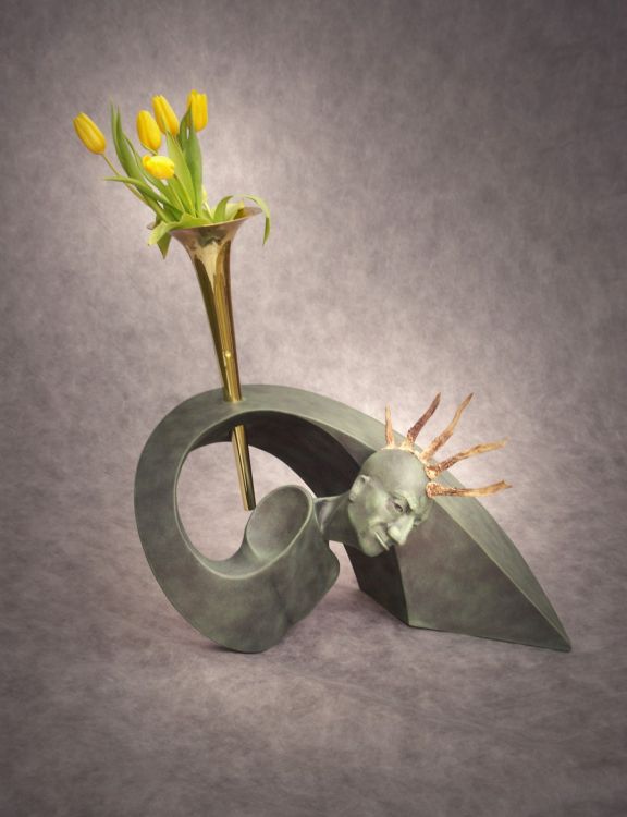 Los torsos - useful forged sculpture - vase