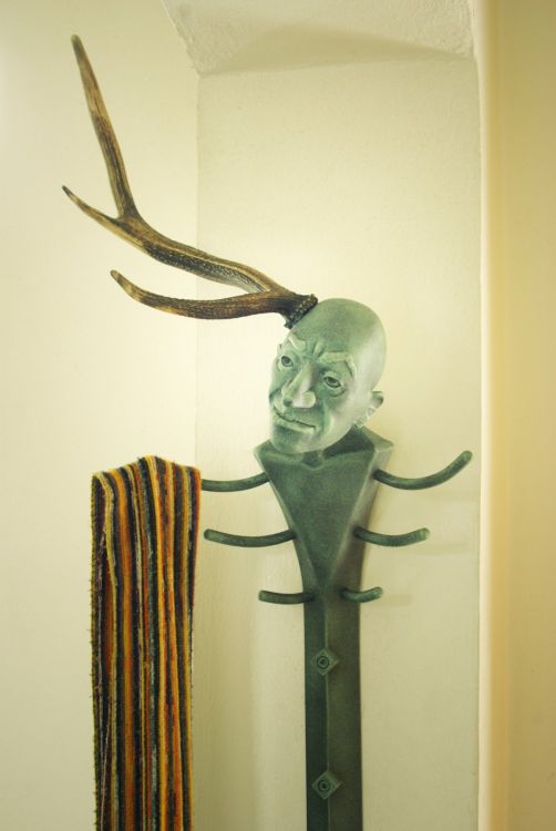 Jean - useful forged sculpture - hanger (2011).